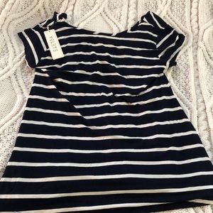 Navy and Cream striped shirt